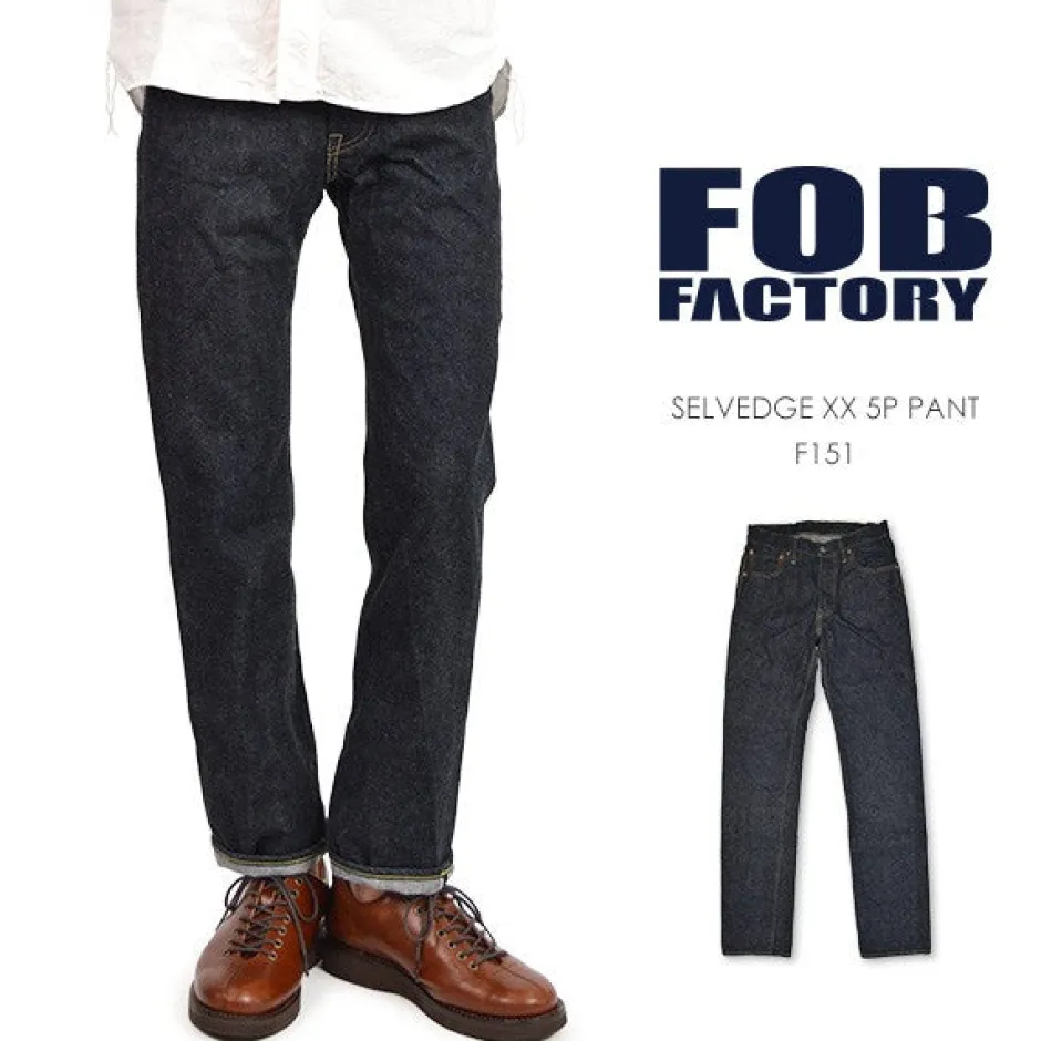 Jeans^FOB FACTORY / F151 Selvedge XX Denim Trousers one-wash