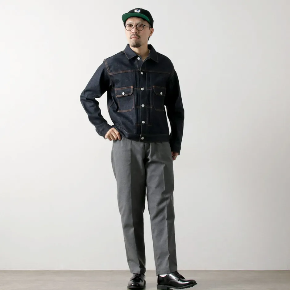 Trousers^FOB FACTORY / F0538 STA-PREST wide pants lightgrey