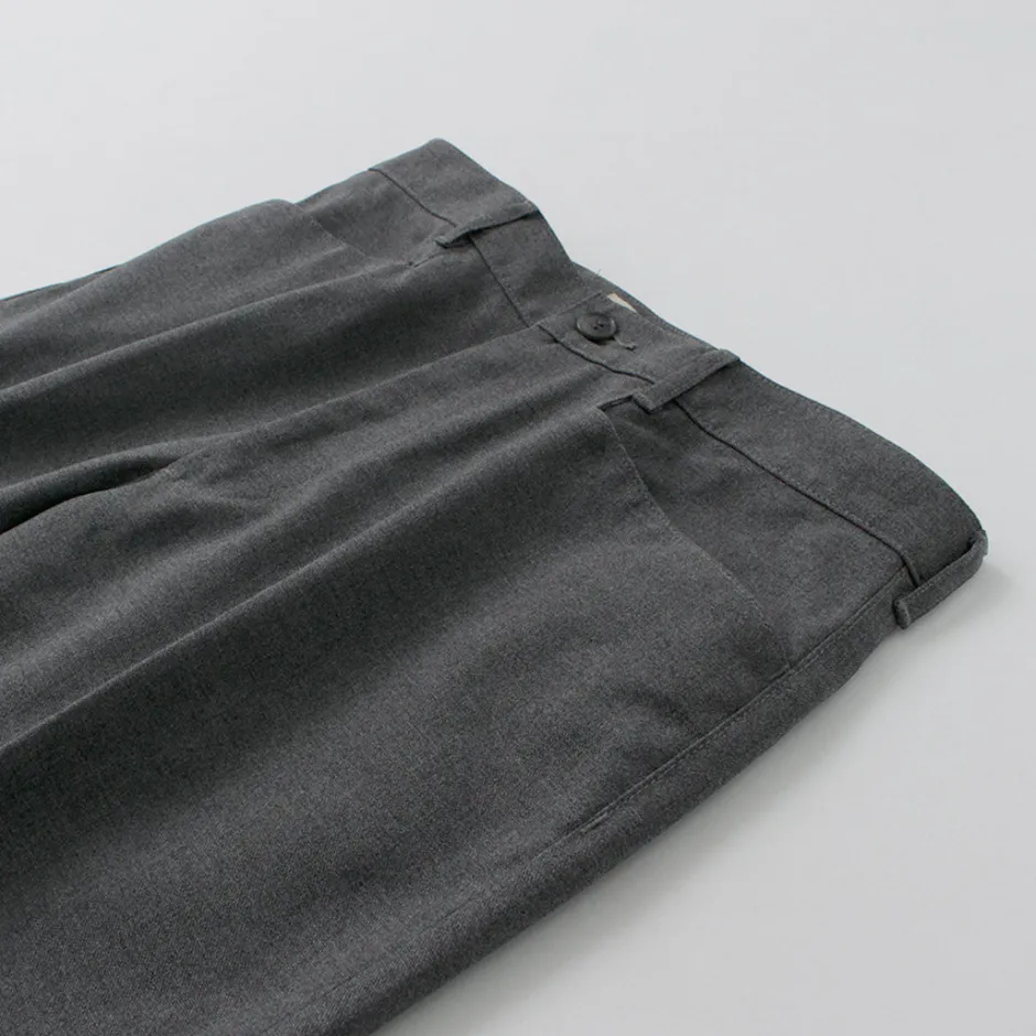 Trousers^FOB FACTORY / F0538 STA-PREST wide pants lightgrey