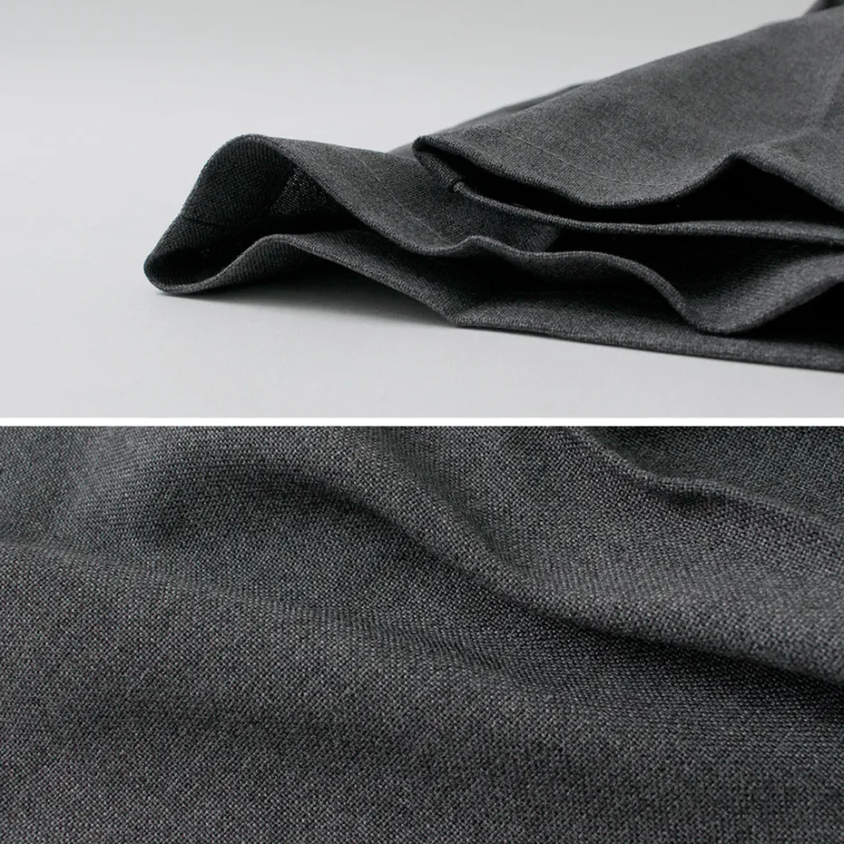 Trousers^FOB FACTORY / F0538 STA-PREST wide pants lightgrey