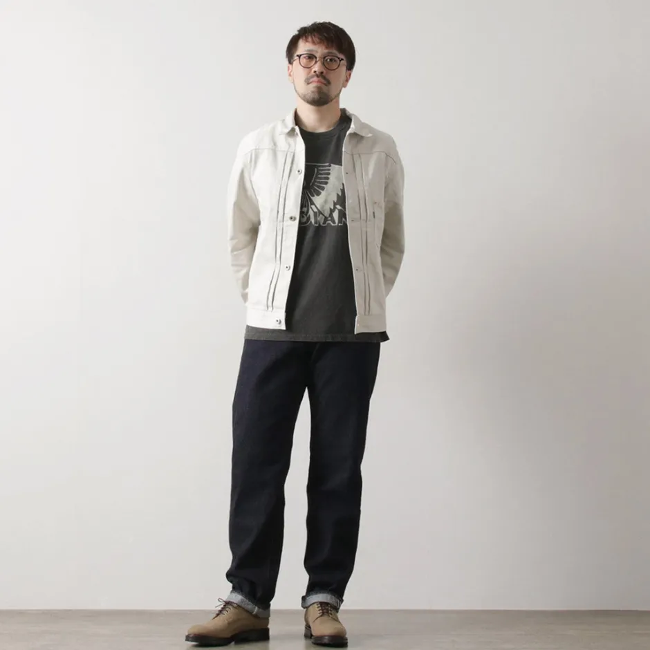 Jeans^FOB FACTORY / Selvage Denim Tapered 5P Pants indigo