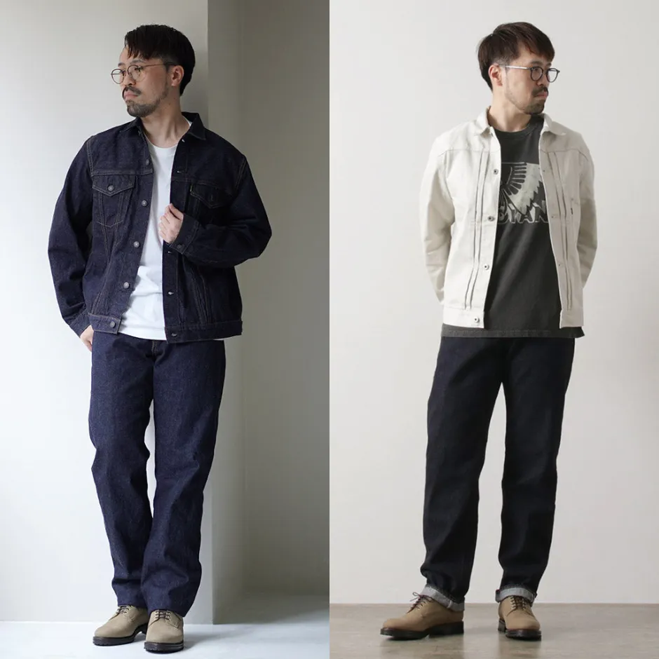 Jeans^FOB FACTORY / Selvage Denim Tapered 5P Pants indigo