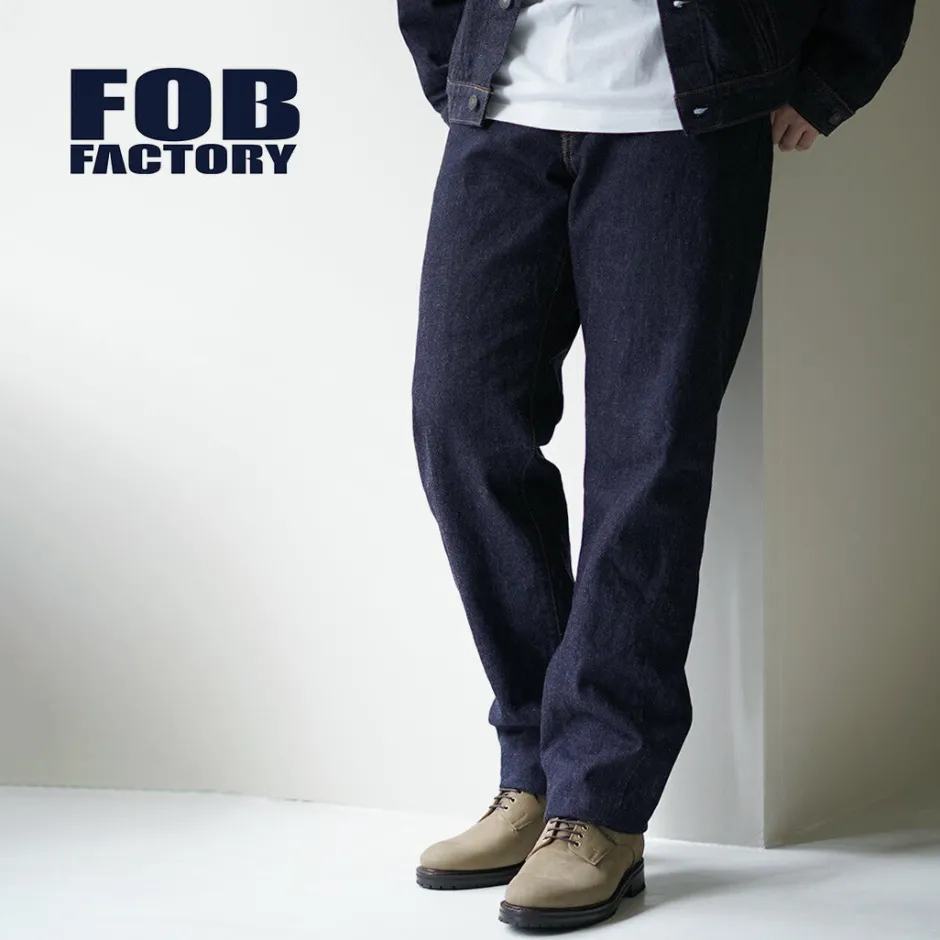 Jeans^FOB FACTORY / Selvage Denim Tapered 5P Pants indigo
