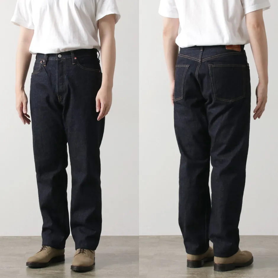 Jeans^FOB FACTORY / Selvage Denim Tapered 5P Pants indigo