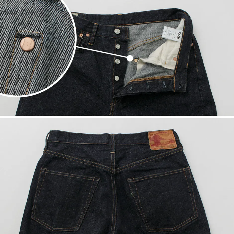 Jeans^FOB FACTORY / Selvage Denim Tapered 5P Pants indigo