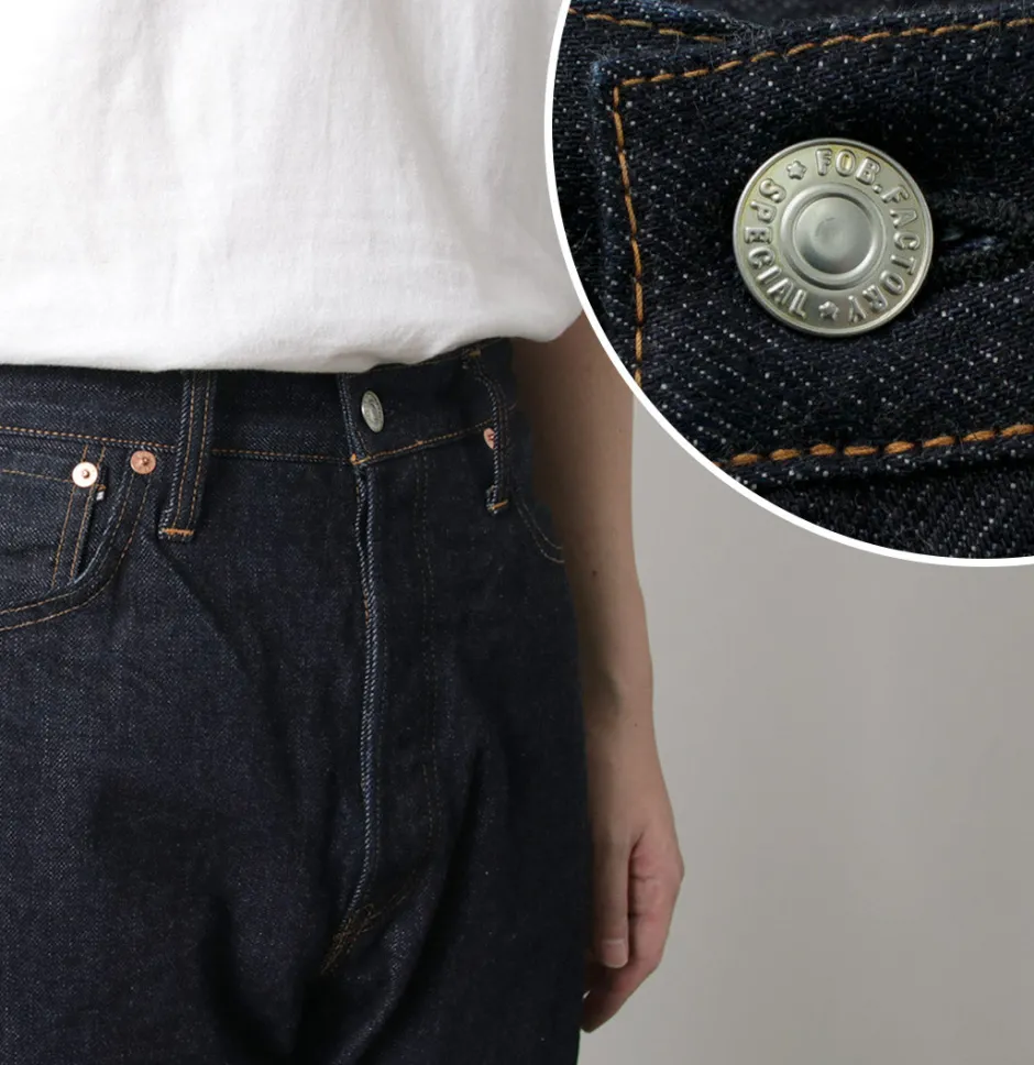 Jeans^FOB FACTORY / Selvage Denim Tapered 5P Pants indigo