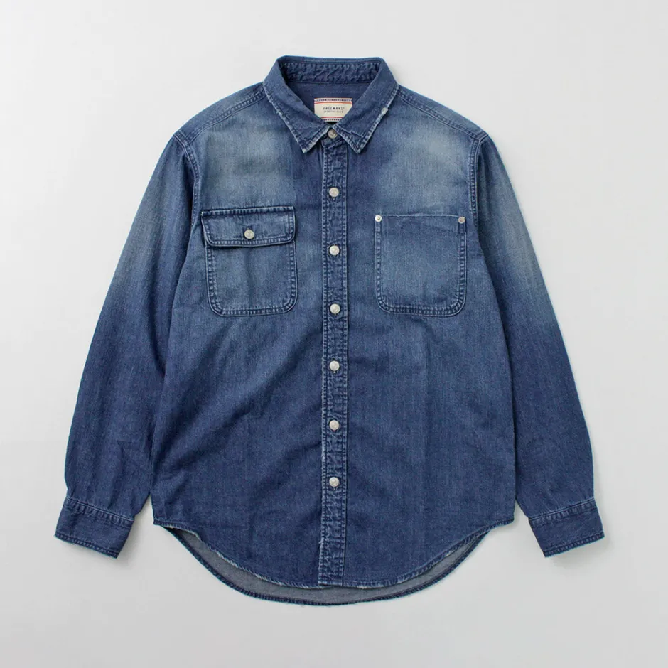 Shirts^FREEMANS SPORTING CLUB / Great Jones Denim Shirt blue