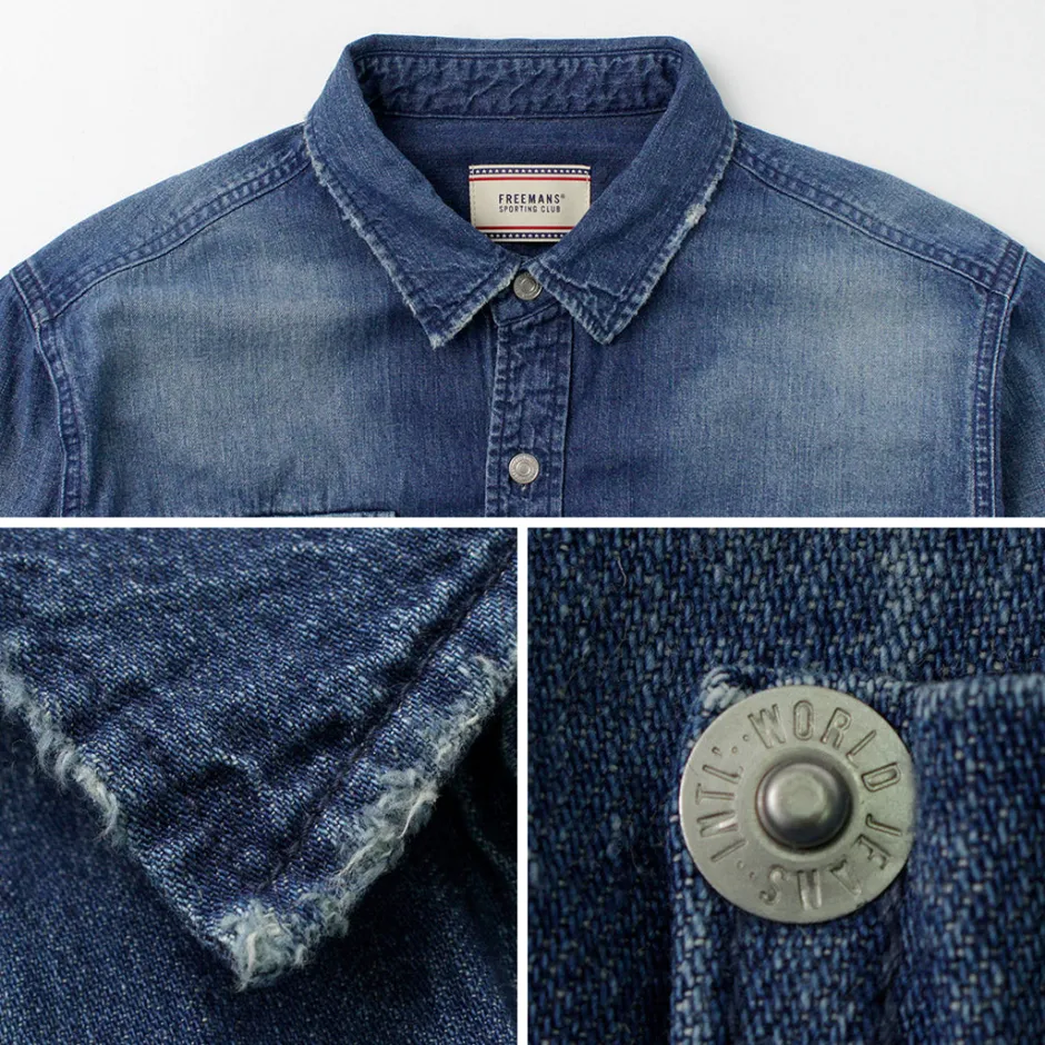 Shirts^FREEMANS SPORTING CLUB / Great Jones Denim Shirt blue