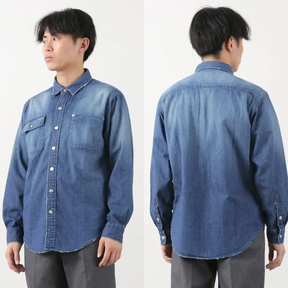 Shirts^FREEMANS SPORTING CLUB / Great Jones Denim Shirt blue