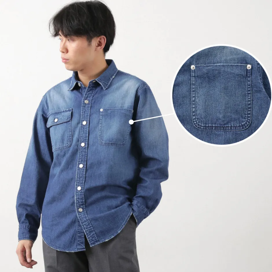 Shirts^FREEMANS SPORTING CLUB / Great Jones Denim Shirt blue