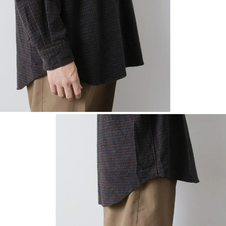 Shirts^FUJITO / Big Size Shirt micro check brown