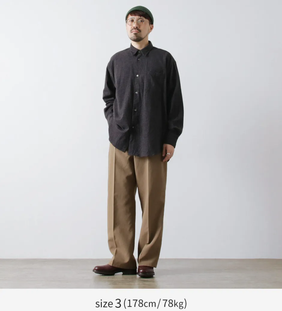 Shirts^FUJITO / Big Size Shirt micro check brown