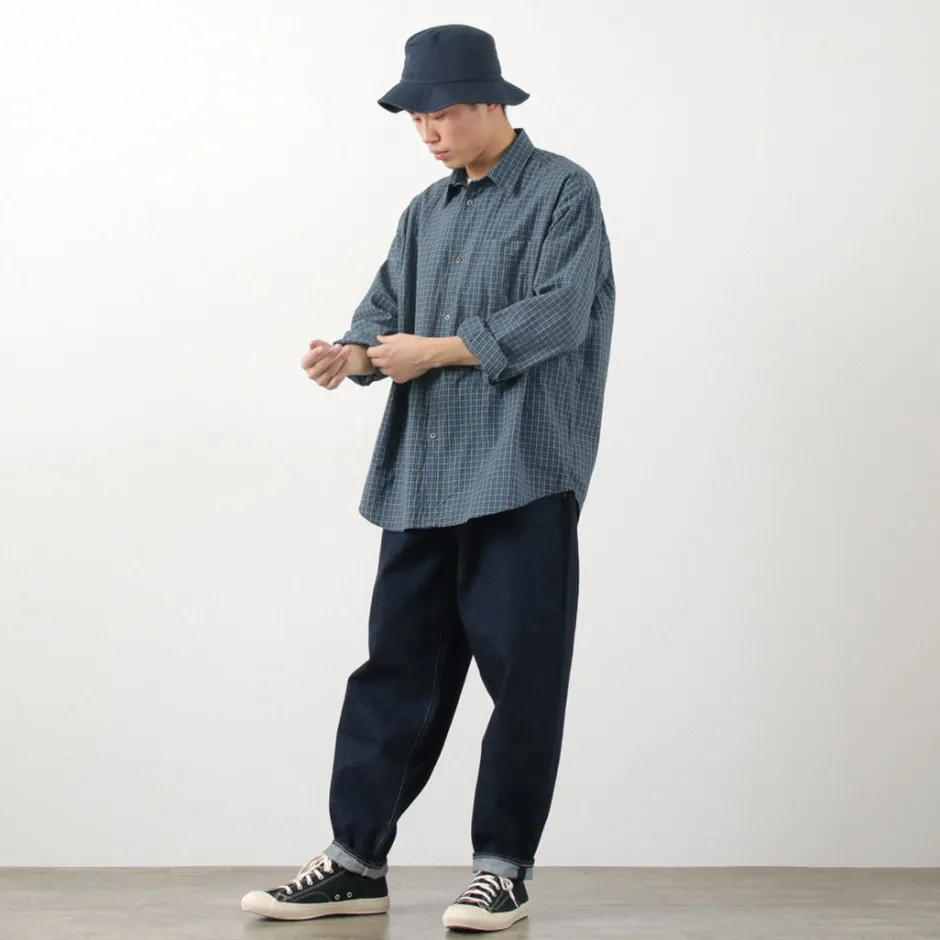 Shirts^FUJITO / Big Size Shirt Small Check blue