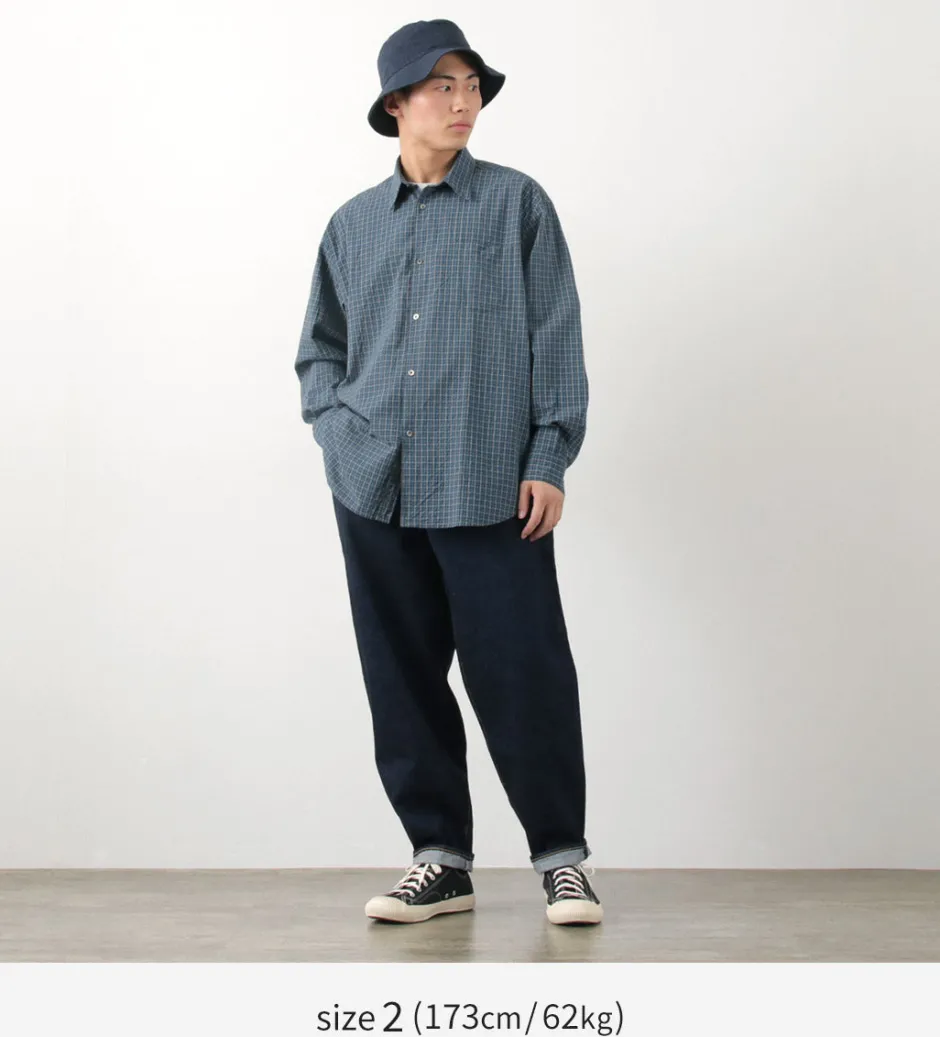 Shirts^FUJITO / Big Size Shirt Small Check blue