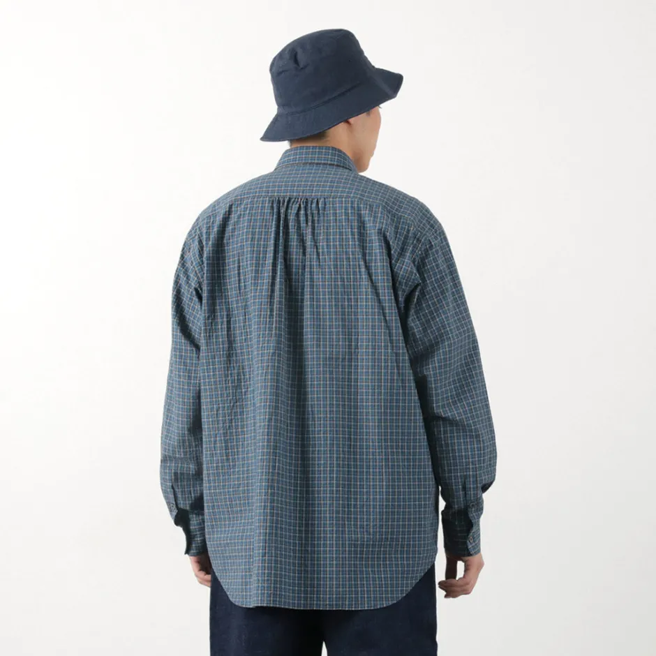 Shirts^FUJITO / Big Size Shirt Small Check blue