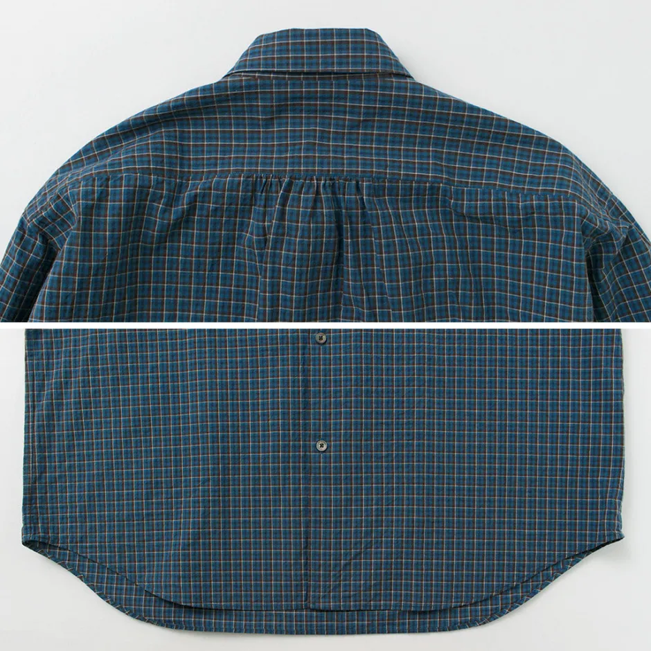 Shirts^FUJITO / Big Size Shirt Small Check blue