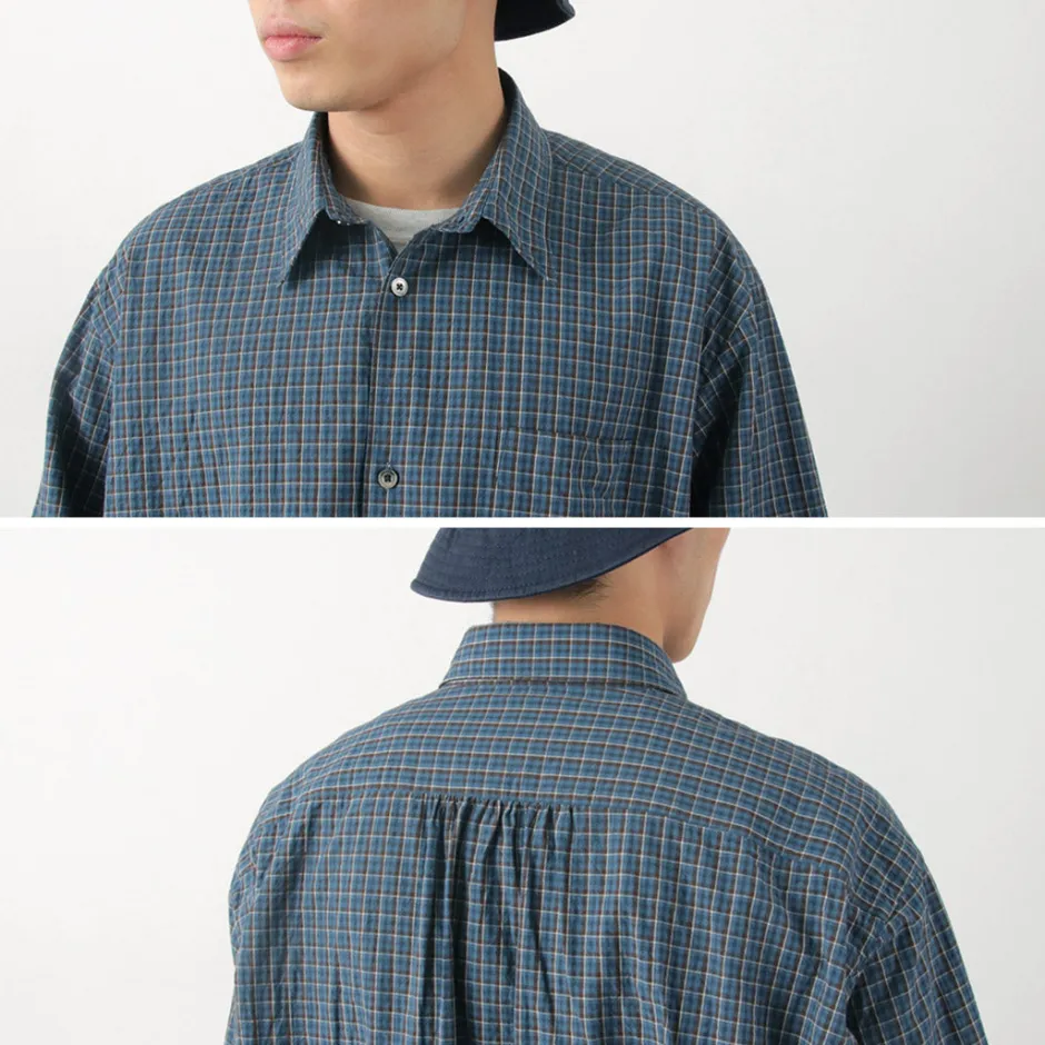 Shirts^FUJITO / Big Size Shirt Small Check blue