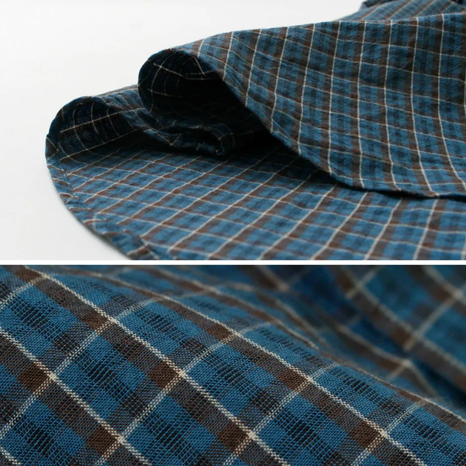 Shirts^FUJITO / Big Size Shirt Small Check blue