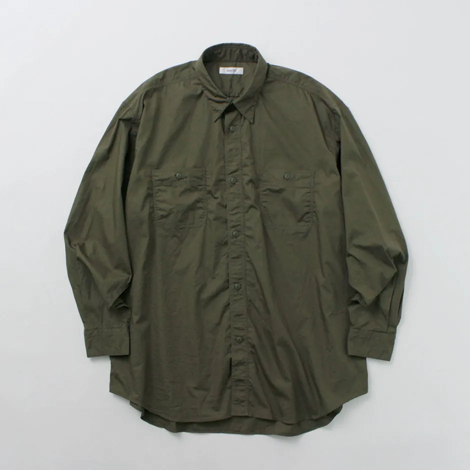 Shirts^FUJITO / Big Size Work Shirt Broad olive