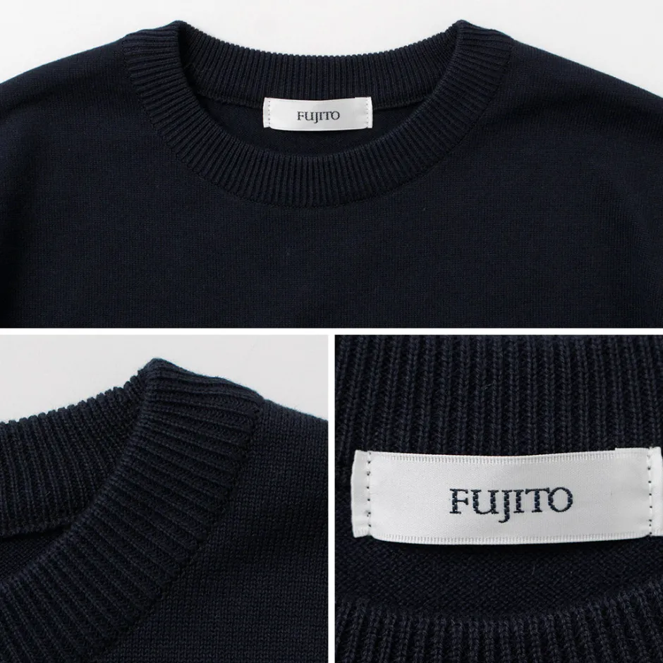 Knits^FUJITO / Crew Neck Knit T-Shirt