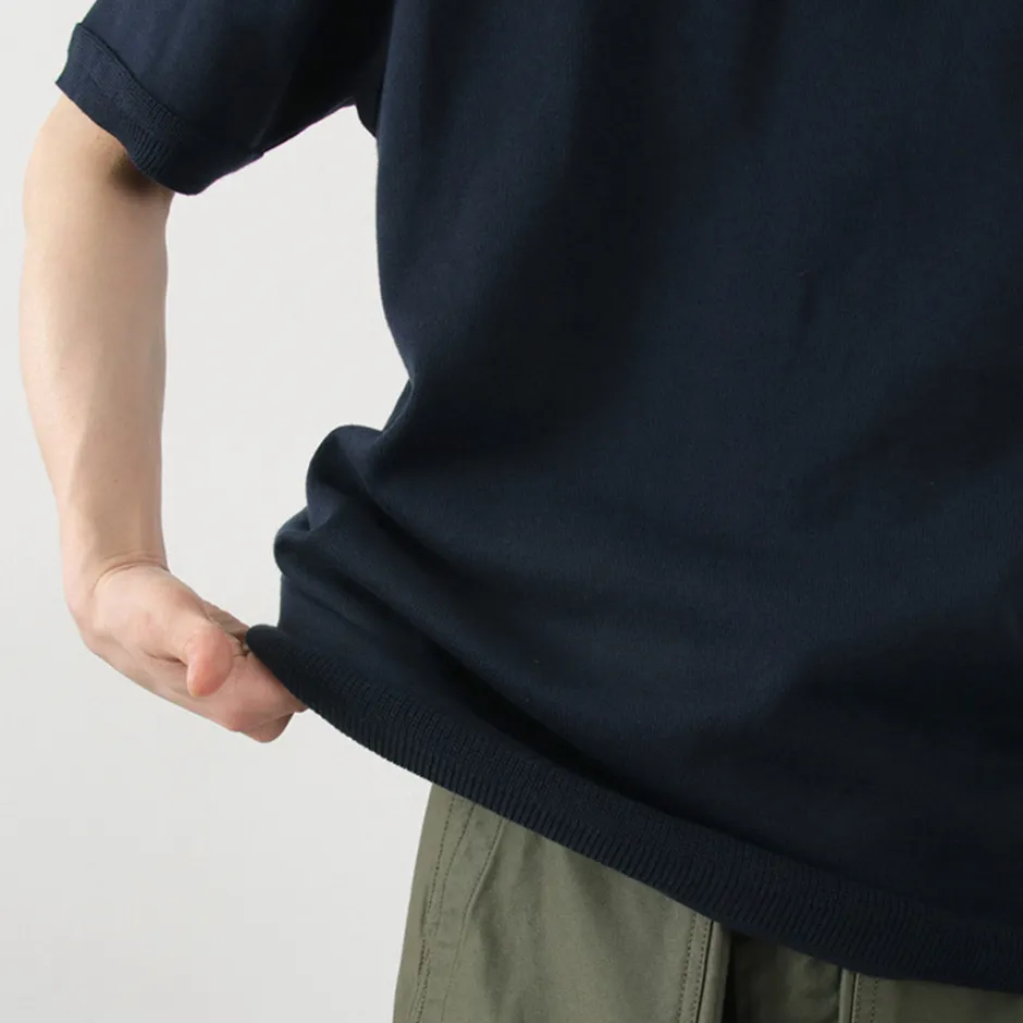 T-Shirts^FUJITO / Knit Polo Easy Solid Collar