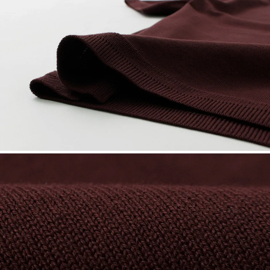 T-Shirts^FUJITO / Knit Polo Easy Solid Collar