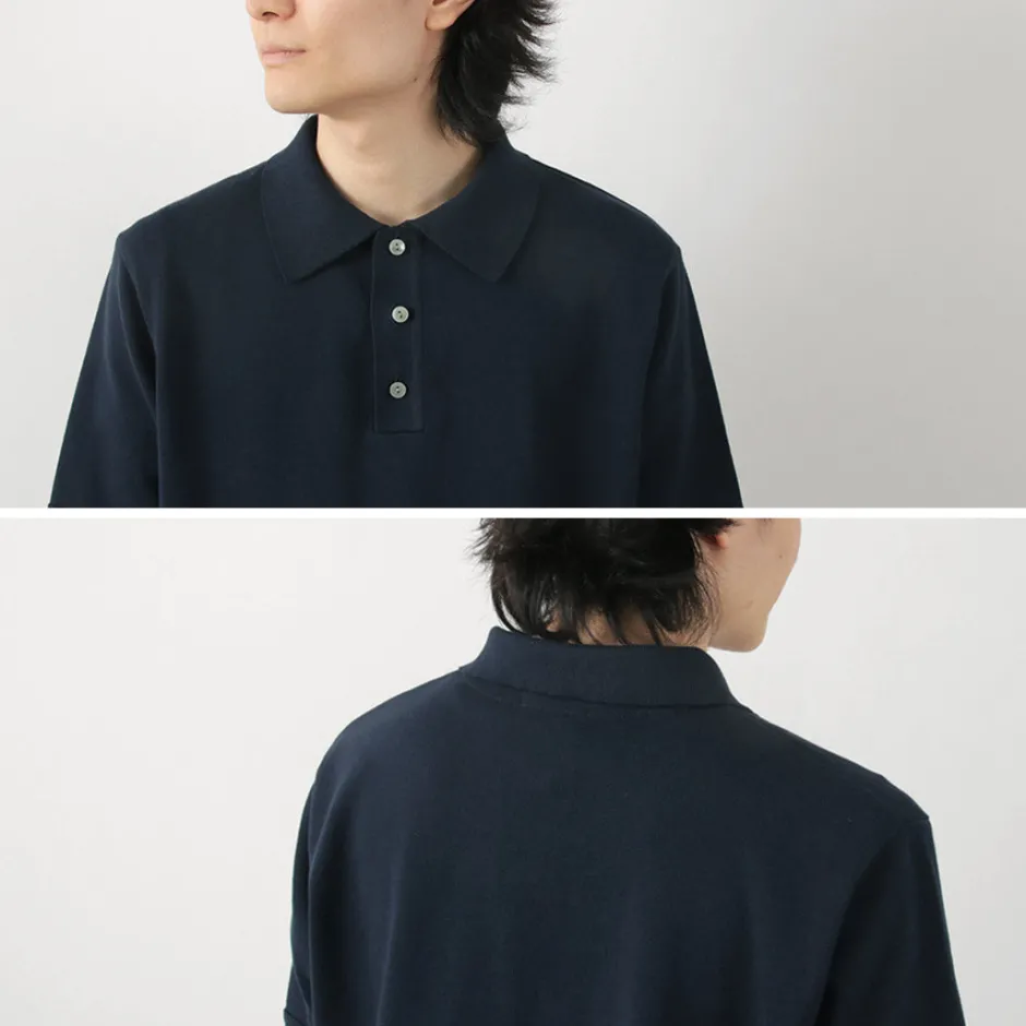 T-Shirts^FUJITO / Knit Polo Easy Solid Collar