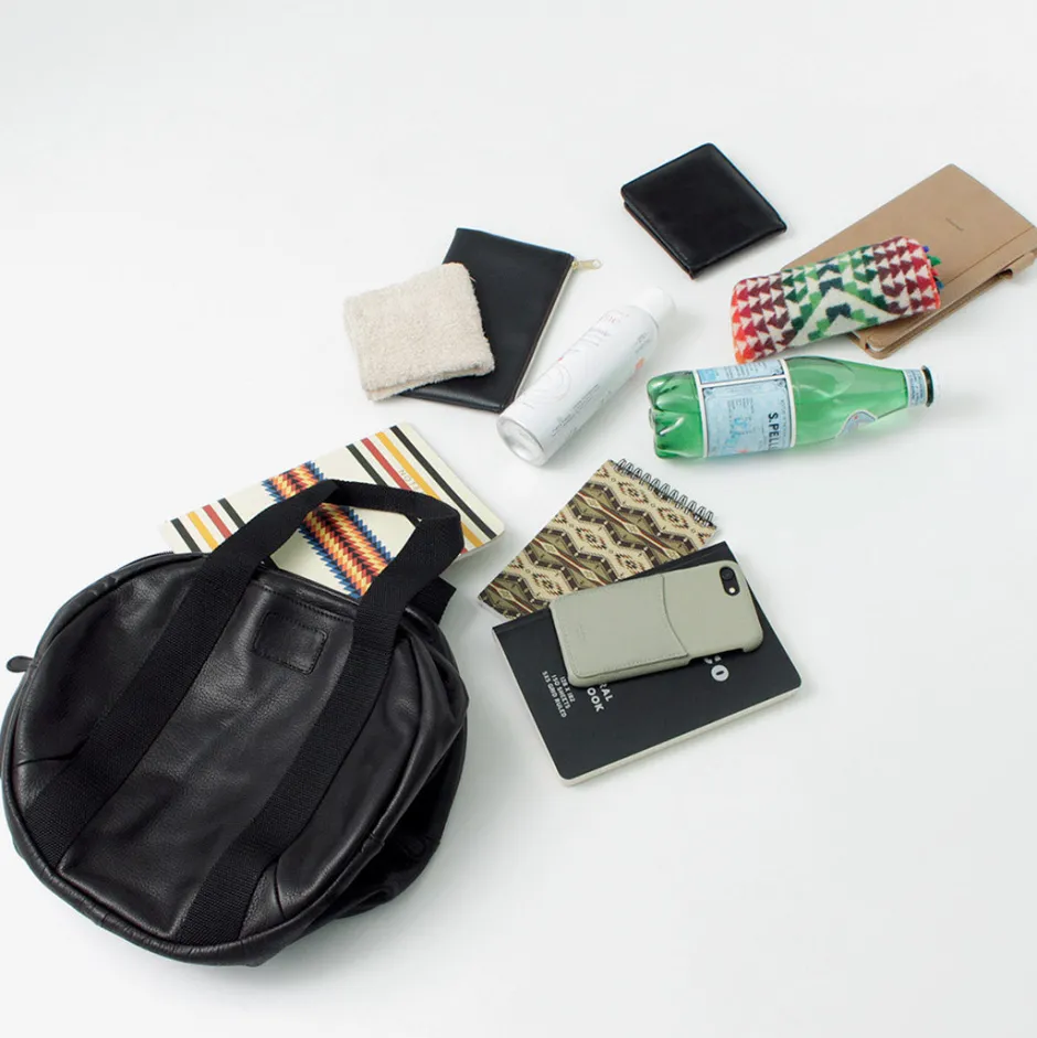 Tote Bags^FUJITO / Leather Helmet Bag black