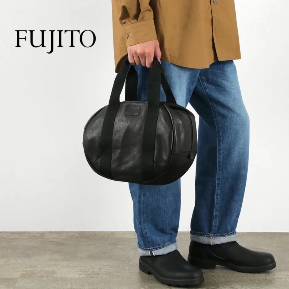 Tote Bags^FUJITO / Leather Helmet Bag black