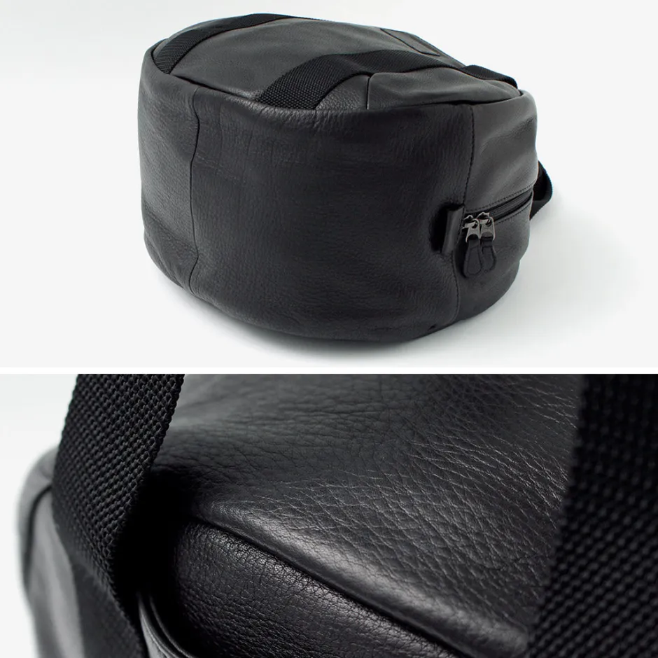 Tote Bags^FUJITO / Leather Helmet Bag black