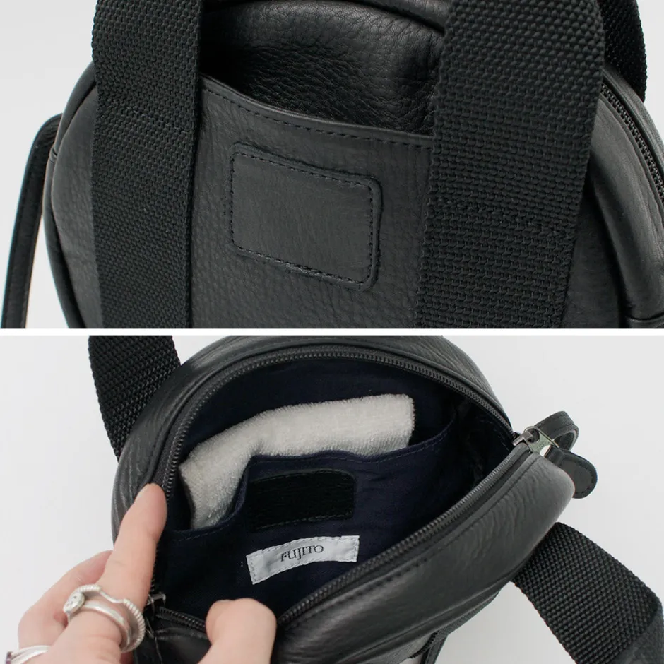 Tote Bags | Shoulder Bags^FUJITO / Leather Helmet Pouch black