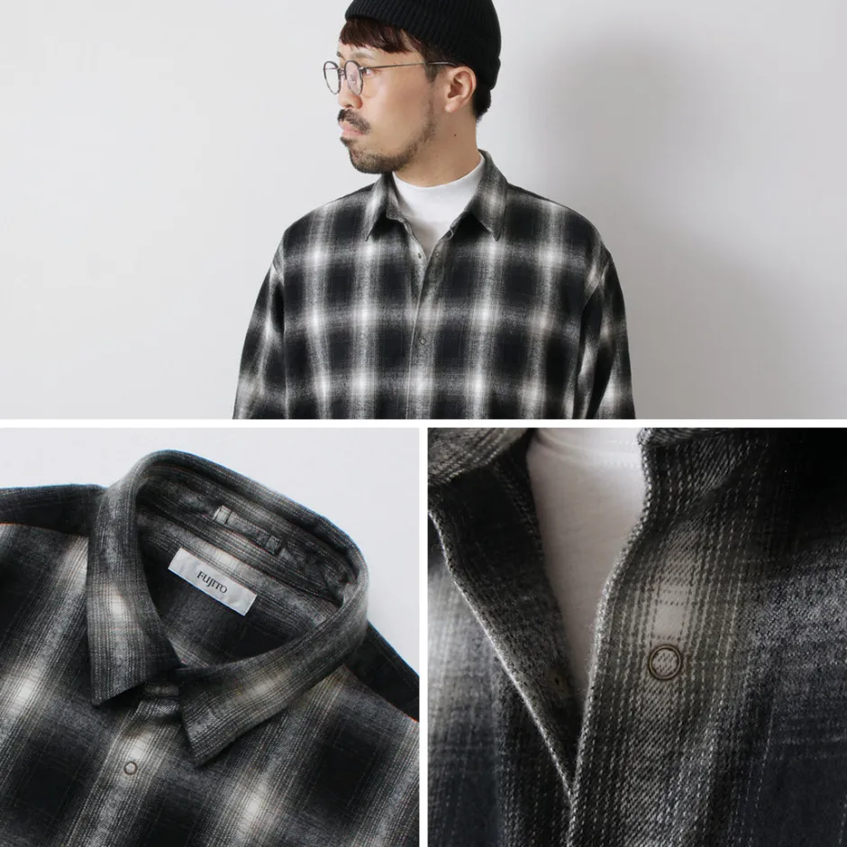 Shirts^FUJITO / Ring Shirt Ombre Check