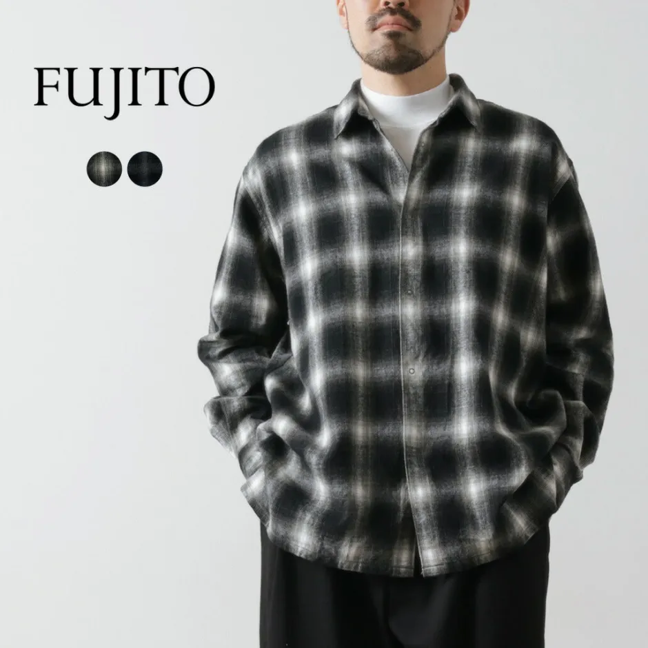 Shirts^FUJITO / Ring Shirt Ombre Check