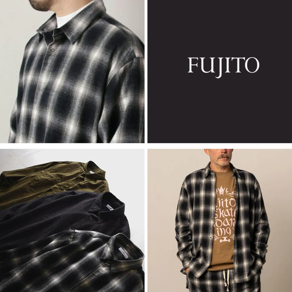 Shirts^FUJITO / Ring Shirt Ombre Check