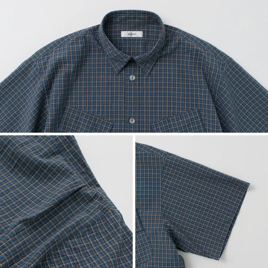 Shirts^FUJITO / Short Sleeve Fatigue Shirt navy