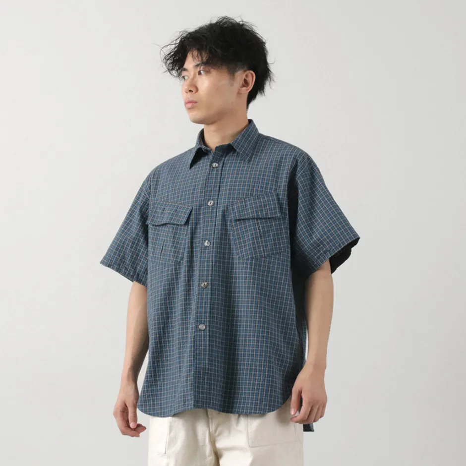 Shirts^FUJITO / Short Sleeve Fatigue Shirt navy