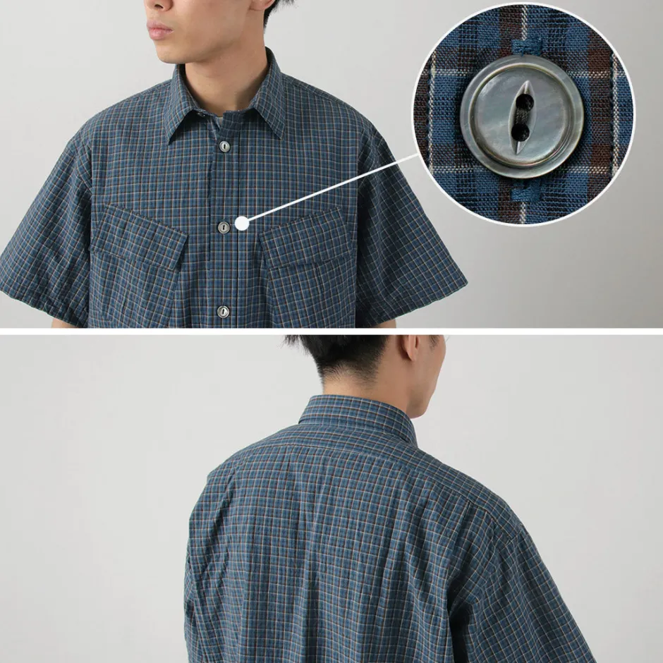 Shirts^FUJITO / Short Sleeve Fatigue Shirt navy