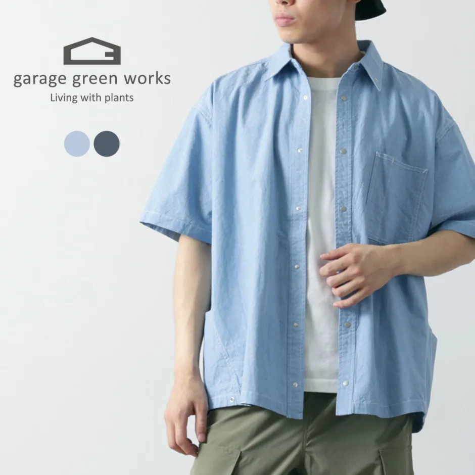 Shirts^GARAGE GREEN WORKS / Half Sleeve Dungaree Shirt