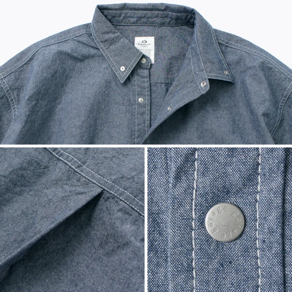 Shirts^GARAGE GREEN WORKS / Half Sleeve Dungaree Shirt