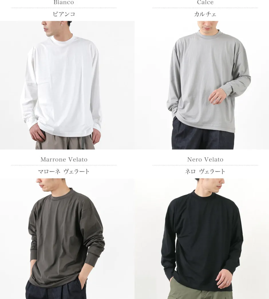 T-Shirts^GICIPI / BACCALA Crew Neck Relaxed Fit Long Sleeve T-Shirt