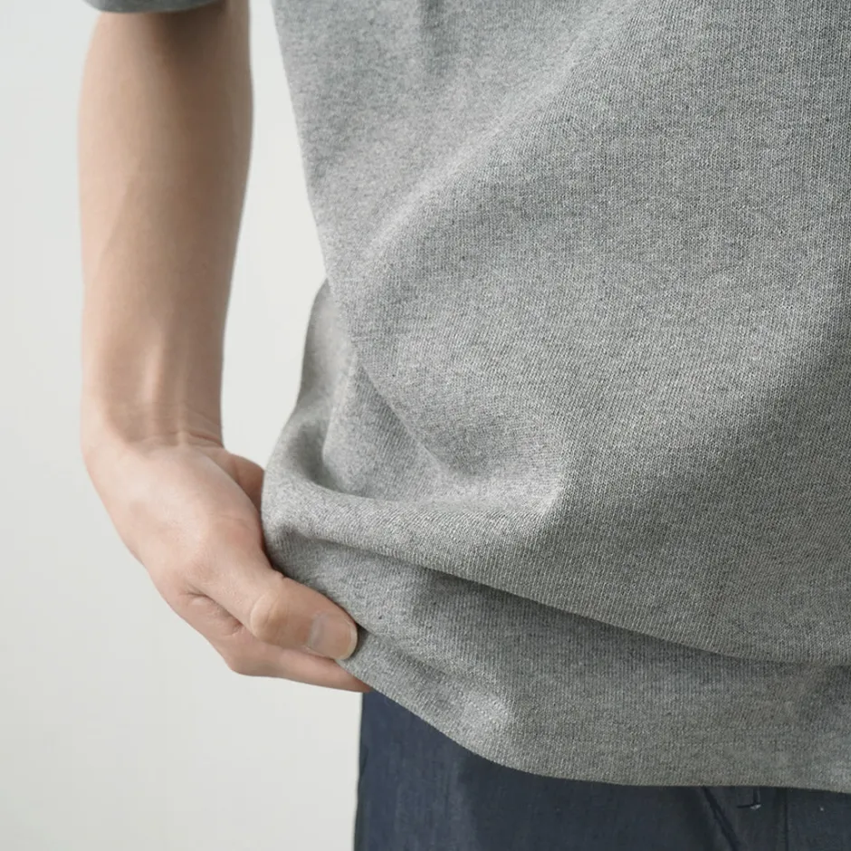 T-Shirts^GLACON / Solid colour Boat neck Big shirt