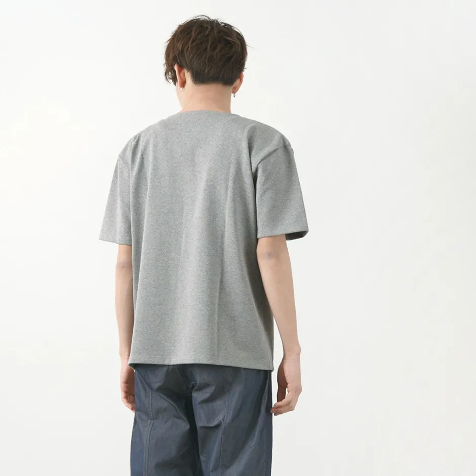 T-Shirts^GLACON / Solid colour Boat neck Big shirt