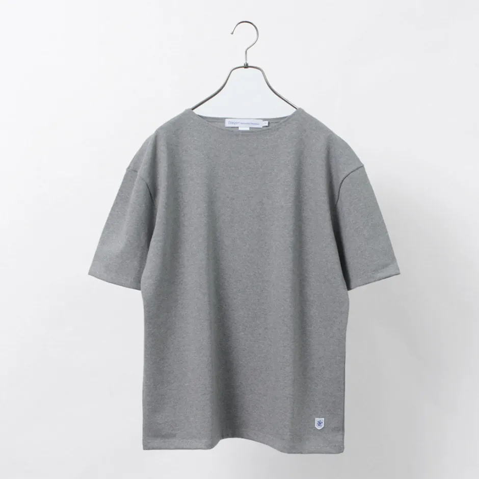 T-Shirts^GLACON / Solid colour Boat neck Big shirt