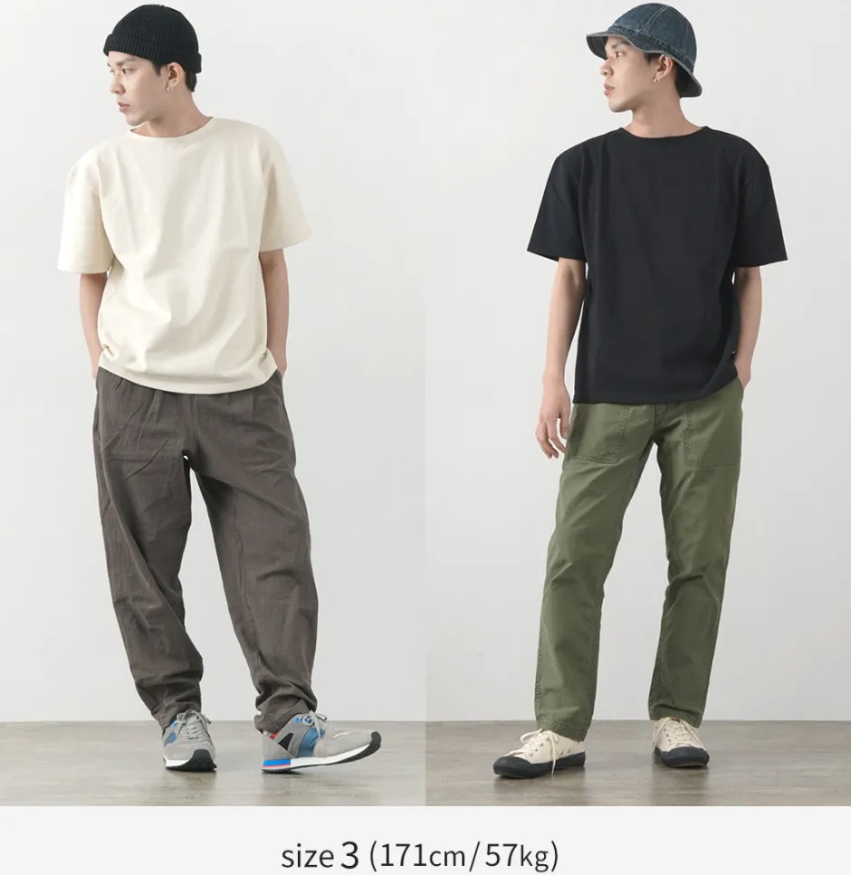 T-Shirts^GLACON / Solid colour Boat neck Big shirt