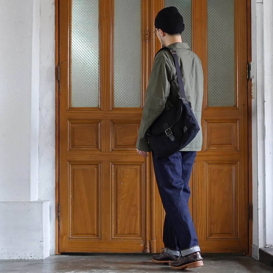 Shoulder Bags^GLENROYAL / Flap Shoulder Bag Nylon Tussah black