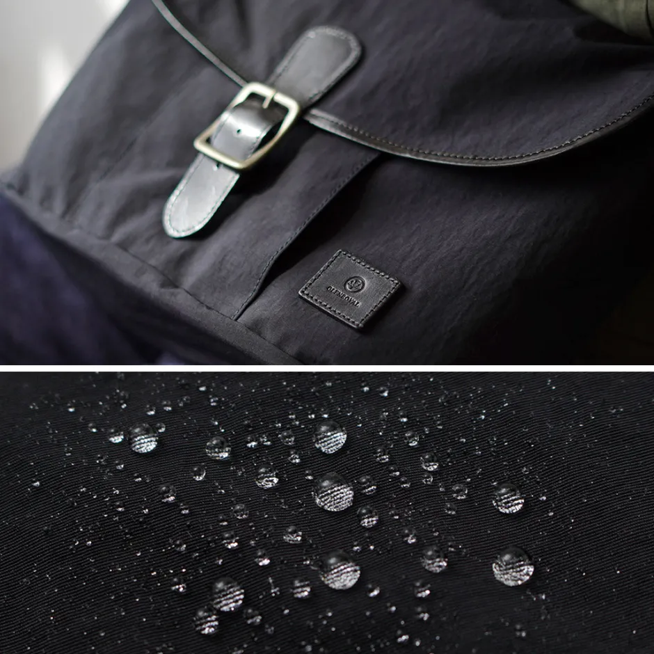Shoulder Bags^GLENROYAL / Flap Shoulder Bag Nylon Tussah black