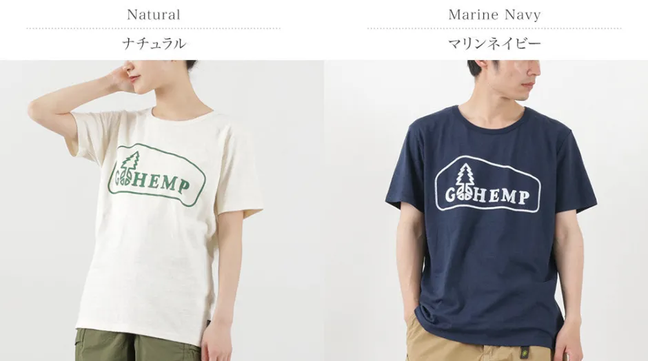 T-Shirts^GOHEMP / Box Logo Basic Short Sleeve T-Shirt