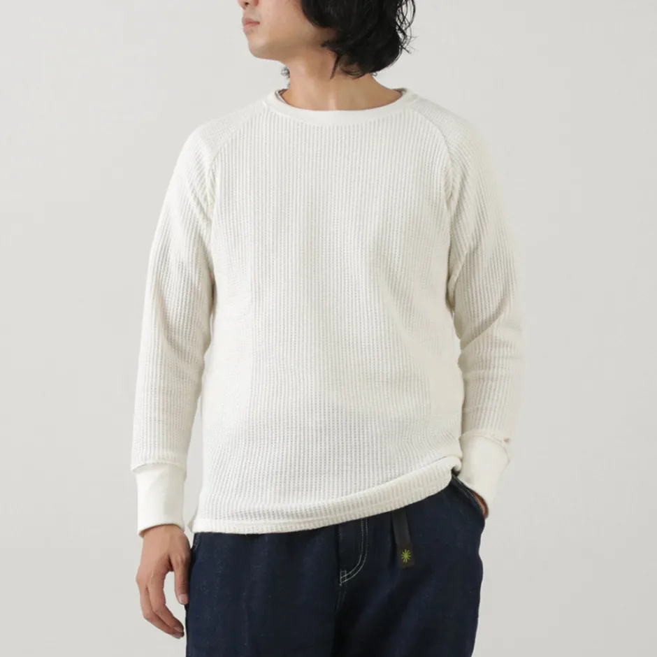 T-Shirts^GOHEMP / Hemp Waffle BASIC Raglan Crew