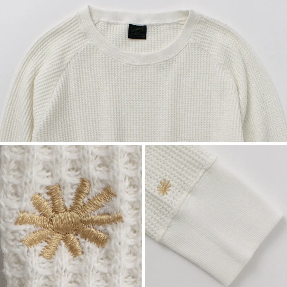 T-Shirts^GOHEMP / Hemp Waffle BASIC Raglan Crew