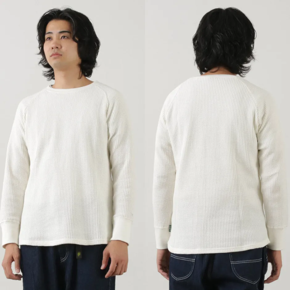 T-Shirts^GOHEMP / Hemp Waffle BASIC Raglan Crew